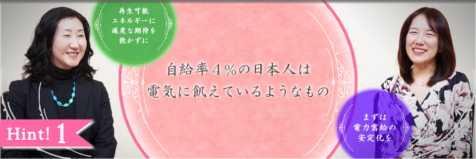 自給率4%の日本人は電気に飢えているようなもの